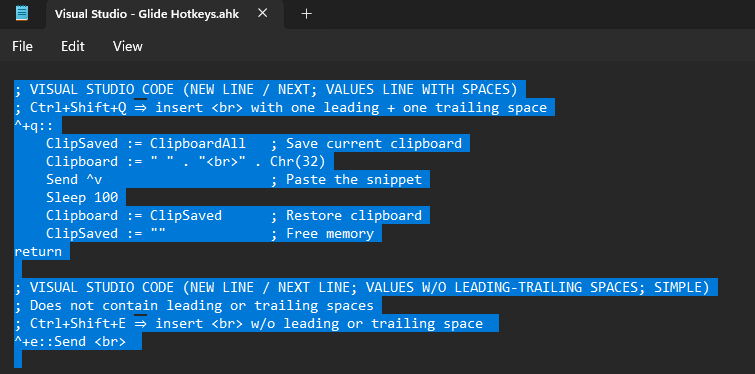 AHK Next Line Script